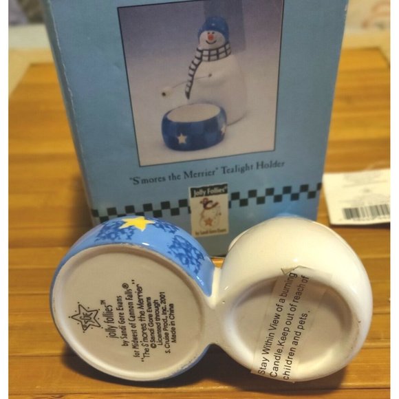 Jolly Follies Figurine "S’MORES THE MERRIER” Tealight Holder by Sandi Gore Evans - Picture 6 of 12